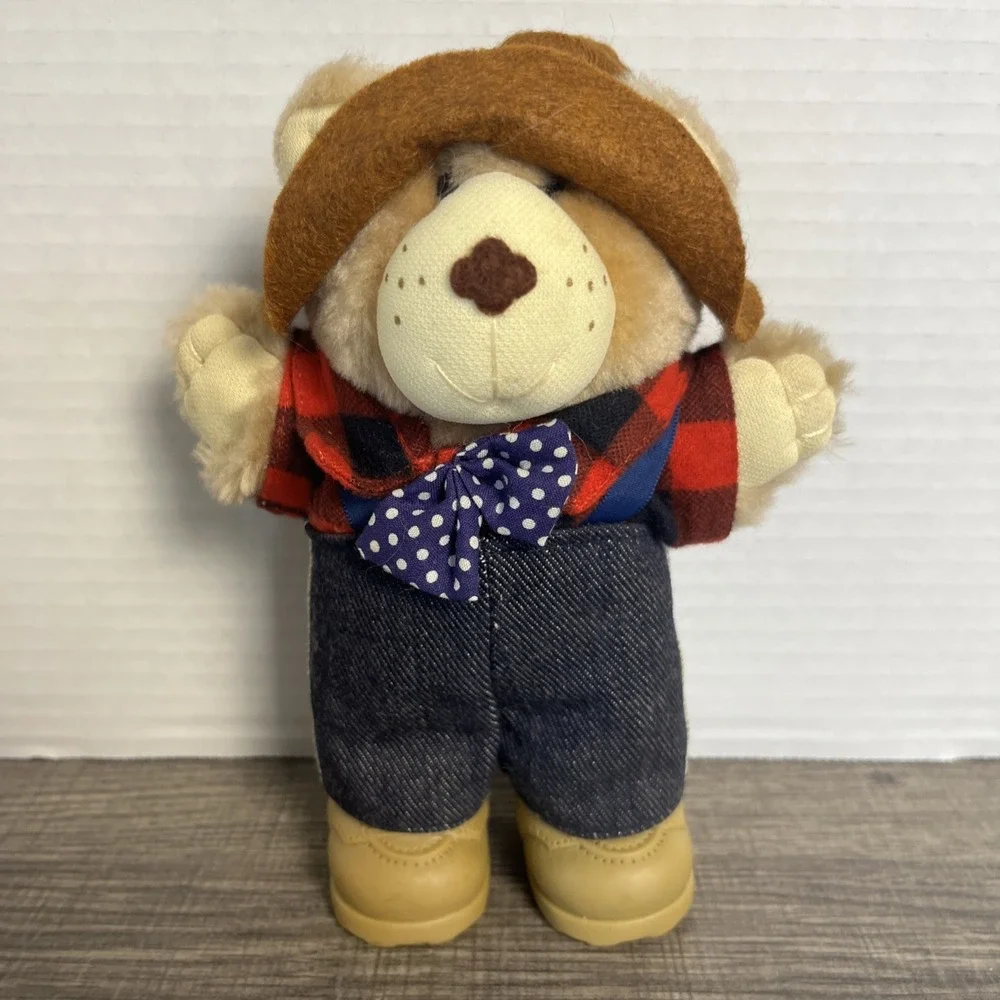 Vintage 1986 Furskins Bears Set Of 2 Dudley & Farrell Wendy's 7